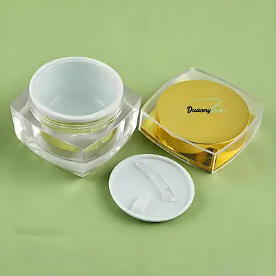 Square cream jar